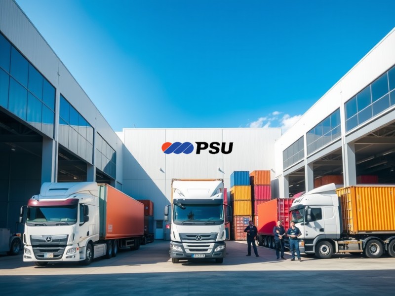 Ilustrasi kendaraan logistik